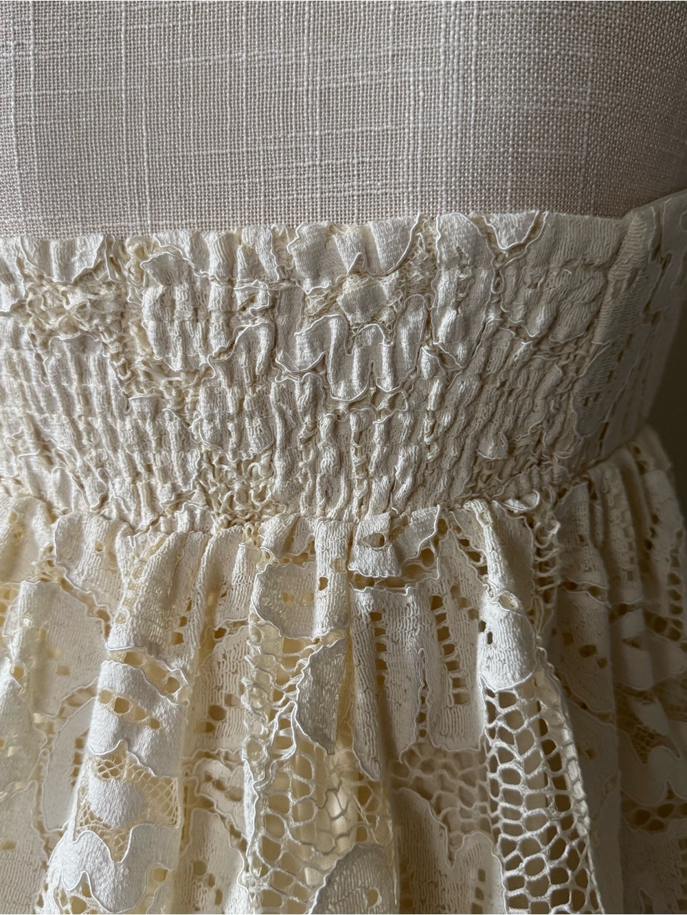 Maeve Anthropologie Lace Mini Dress white Ivory Coquette Romantic NWT Medium - Picture 13 of 17